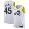 Men's Utah Jazz Donovan Mitchell #45 White Swingman Jersey 22/23 - Icon Edition - acejersey