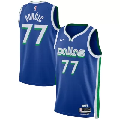 Men's Dallas Mavericks Luka Dončić #77 Blue Swingman Jersey 2022/23 - City Edition - acejersey