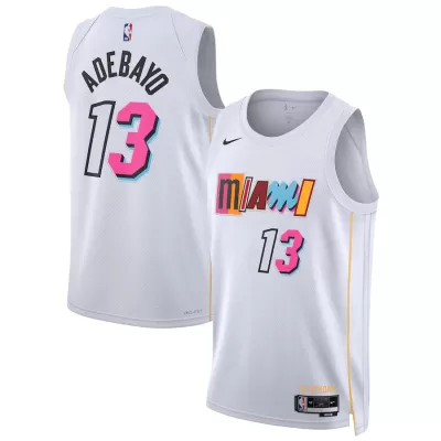 Men's Miami Heat Bam Adebayo #13 White Swingman Jersey 22/23 - City Edition - acejersey