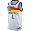 Men's Minnesota Timberwolves Anthony Edwards #1 White Swingman Jersey 2022/23 - City Edition - acejersey