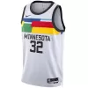 Men's Minnesota Timberwolves Towns #32 White Swingman Jersey 2022/23 - City Edition - acejersey