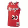 Men's Chicago Bulls Michael Jordan #23 Red Hardwood Classics Authentic Jersey 1984/85 - acejersey