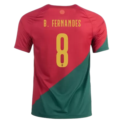 Men's Portugal B.FERNANDES #8 Home Jersey World Cup 2022 - acejersey