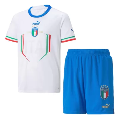 Kid's Italy Away Jerseys Kit(Jersey+Shorts) 2022 - acejersey