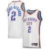 Men's Oklahoma City Thunder Shai Gilgeous-Alexander #2 White 22/23 Swingman Jersey - Association Edition - acejersey