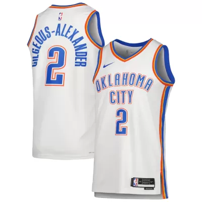 Men's Oklahoma City Thunder Shai Gilgeous-Alexander #2 White 22/23 Swingman Jersey - Association Edition - acejersey