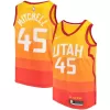 Men's Utah Jazz Donovan Mitchell #45 Orange Swingman Jersey - City Edition - acejersey