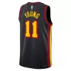 Men's Atlanta Hawks Trae Young #11 Black Swingman Jersey 2022/23 - Statement Edition - acejersey