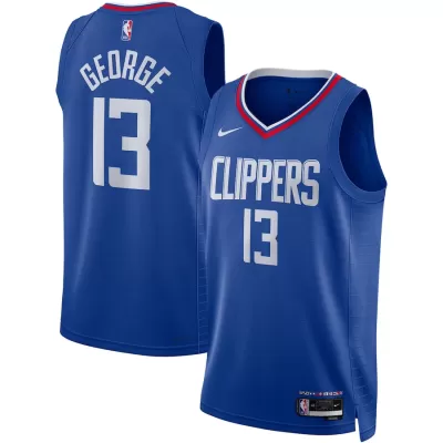 Men's Los Angeles Clippers Paul George #13 Blue Swingman Jersey 22/23 - Icon Edition - acejersey