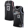 Men's Los Angeles Clippers Paul George #13 Black Swingman Jersey 22/23 - City Edition - acejersey