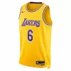 Men's Los Angeles Lakers LeBron James #6 Gold Swingman Jersey 2022/23 - Icon Edition - acejersey