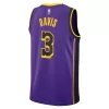 Men's Los Angeles Lakers Anthony Davis #3 Purple Swingman Jersey 22/23 - Statement Edition - acejersey