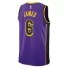 Men's Los Angeles Lakers LeBron James #6 Purple Swingman Jersey 2022/23 - Statement Edition - acejersey