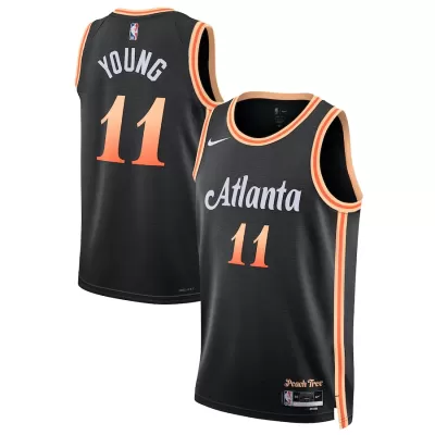 Men's Atlanta Hawks Trae Young #11 Black Swingman Jersey 22/23 - City Edition - acejersey