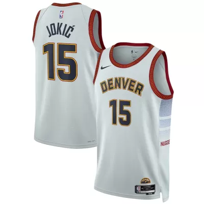 Men's Denver Nuggets Nikola Jokic #15 White Swingman Jersey 22/23 - City Edition - acejersey