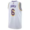 Men's Los Angeles Lakers LeBron James #6 White Swingman Jersey 2022/23 - Association Edition - acejersey