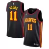 Men's Atlanta Hawks Trae Young #11 Black Swingman Jersey 2022/23 - Statement Edition - acejersey