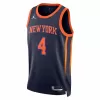 Men's New York Knicks Derrick Rose #4 Navy Swingman Jersey 22/23 - Statement Edition - acejersey