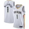 Men's New Orleans Pelicans Zion Williamson #1 White Swingman Jersey 22/23 - Association Edition - acejersey