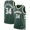 Men's Milwaukee Bucks Bucks Antetokounmpo #34 Green Swingman Jersey 2022/23 - Icon Edition - acejersey