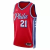 Men's Philadelphia 76ers Joel Embiid #21 Red Swingman Jersey 22/23 - Statement Edition - acejersey