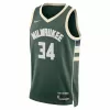 Men's Milwaukee Bucks Bucks Antetokounmpo #34 Green Swingman Jersey 2022/23 - Icon Edition - acejersey