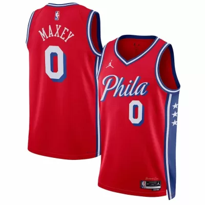 Men's Philadelphia 76ers Tyrese Maxey #0 Red Swingman Jersey 22/23 - Statement Edition - acejersey