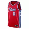 Men's Philadelphia 76ers Tyrese Maxey #0 Red Swingman Jersey 22/23 - Statement Edition - acejersey