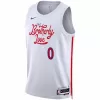 Men's Philadelphia 76ers Tyrese Maxey #0 White Swingman Jersey 22/23 - City Edition - acejersey