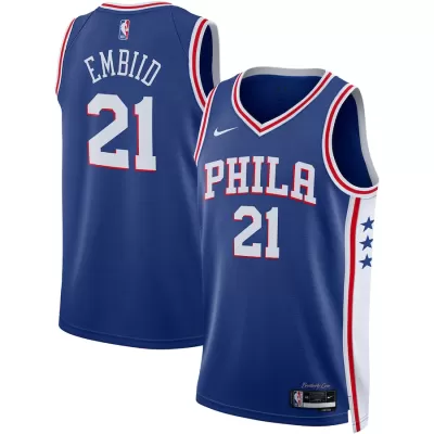 Men's Philadelphia 76ers Joel Embiid #21 Blue Swingman Jersey 22/23 - Icon Edition - acejersey