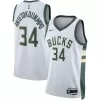 Men's Milwaukee Bucks Giannis Antetokounmpo #34 White Swingman Jersey 2022/23 - Association Edition - acejersey