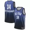 Men's All Star Bucks Antetokounmpo #34 Blue All-Star Game Swingman Jersey 2022/23 - acejersey