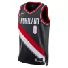 Men's Portland Trail Blazers Damian Lillard #0 Black Swingman Jersey 2022/23 - Icon Edition - acejersey