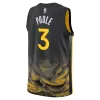 Men's Golden State Warriors Jordan Poole #3 Black Swingman Jersey 22/23 - City Edition - acejersey