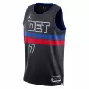 Men's Detroit Pistons Killian Hayes #7 Black Swingman Jersey 2022/23 - Statement Edition - acejersey