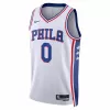 Men's Philadelphia 76ers Tyrese Maxey #0 White Swingman Jersey 22/23 - Association Edition - acejersey