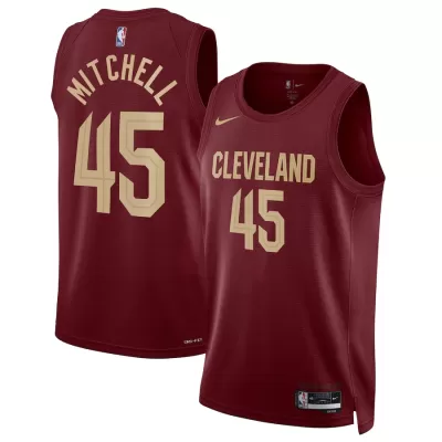 Men's Cleveland Cavaliers Donovan Mitchell #45 Wine Swingman Jersey 2022/23 - Icon Edition - acejersey