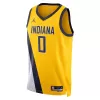 Men's Indiana Pacers Tyrese Haliburton #0 Yellow Swingman Jersey 2022/23 - Statement Edition - acejersey