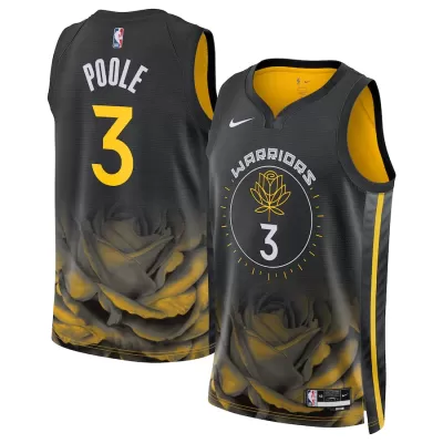 Men's Golden State Warriors Jordan Poole #3 Black Swingman Jersey 22/23 - City Edition - acejersey