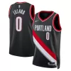 Men's Portland Trail Blazers Damian Lillard #0 Black Swingman Jersey 2022/23 - Icon Edition - acejersey