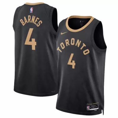 Men's Toronto Raptors Scottie Barnes #4 Black Swingman Jersey 2022/23 - City Edition - acejersey