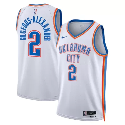 Men's Oklahoma City Thunder Shai Gilgeous-Alexander #2 White Swingman Jersey 2022/23 - Association Edition - acejersey