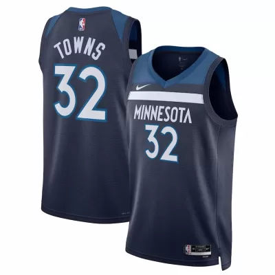 Men's Minnesota Timberwolves Towns #32 Navy Swingman Jersey 2022/23 - Icon Edition - acejersey