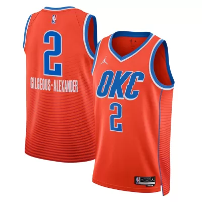 Men's Oklahoma City Thunder Shai Gilgeous-Alexander #2 Orange Swingman Jersey 2022/23 - Statement Edition - acejersey