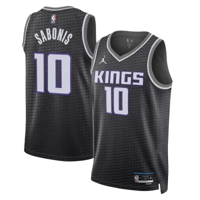 Men's Sacramento Kings Domantas Sabonis #10 Black Swingman Jersey 2022/23 - Statement Edition - acejersey