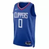 Men's Los Angeles Clippers Russell Westbrook #0 Royal Swingman Jersey 2022/23 - Icon Edition - acejersey