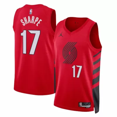 Men's Portland Trail Blazers Shaedon Sharpe #17 Red Swingman Jersey 2022/23 - Statement Edition - acejersey