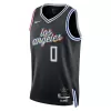 Men's Los Angeles Clippers Russell Westbrook #0 Black Swingman Jersey 2022/23 - City Edition - acejersey