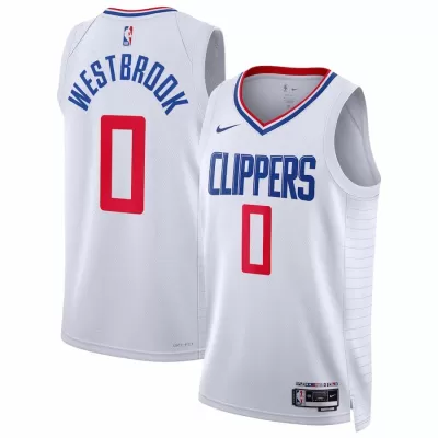 Men's Los Angeles Clippers Russell Westbrook #0 White Swingman Jersey 2022/23 - Association Edition - acejersey