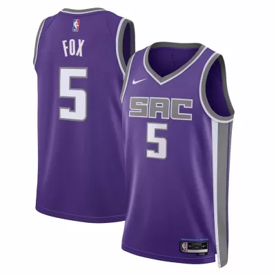 Men's Sacramento Kings De'Aaron Fox #5 Purple Swingman Jersey 2022/23 - Icon Edition - acejersey